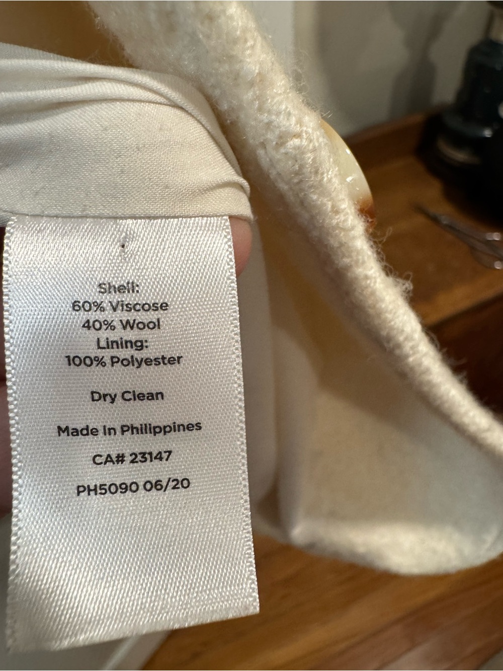 Talbots Cream Textured Open-Front Blazer - Picture 3 of 3